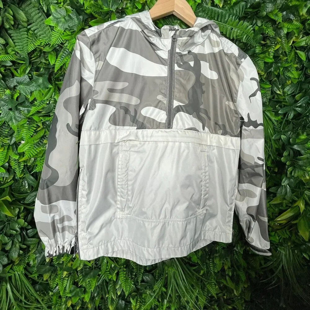 Jordan‎ Craig Jacket Boys 12 Gray Camouflage Hooded Zip Legacy Edition 0241